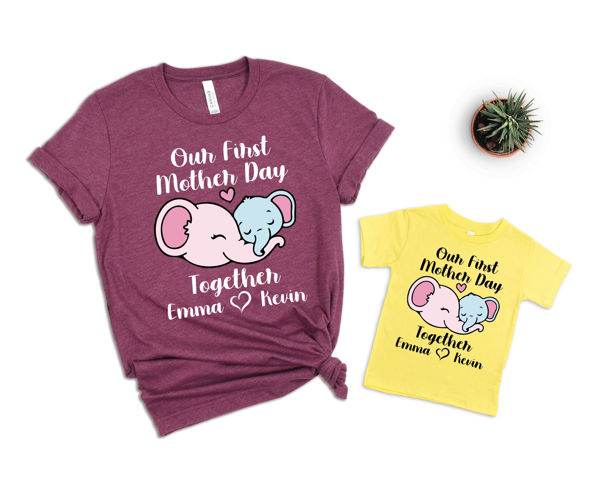 Our First Mother's Day Shirts, Mothers Day Shirt, Elephant Mommy Shirt-newamarketing