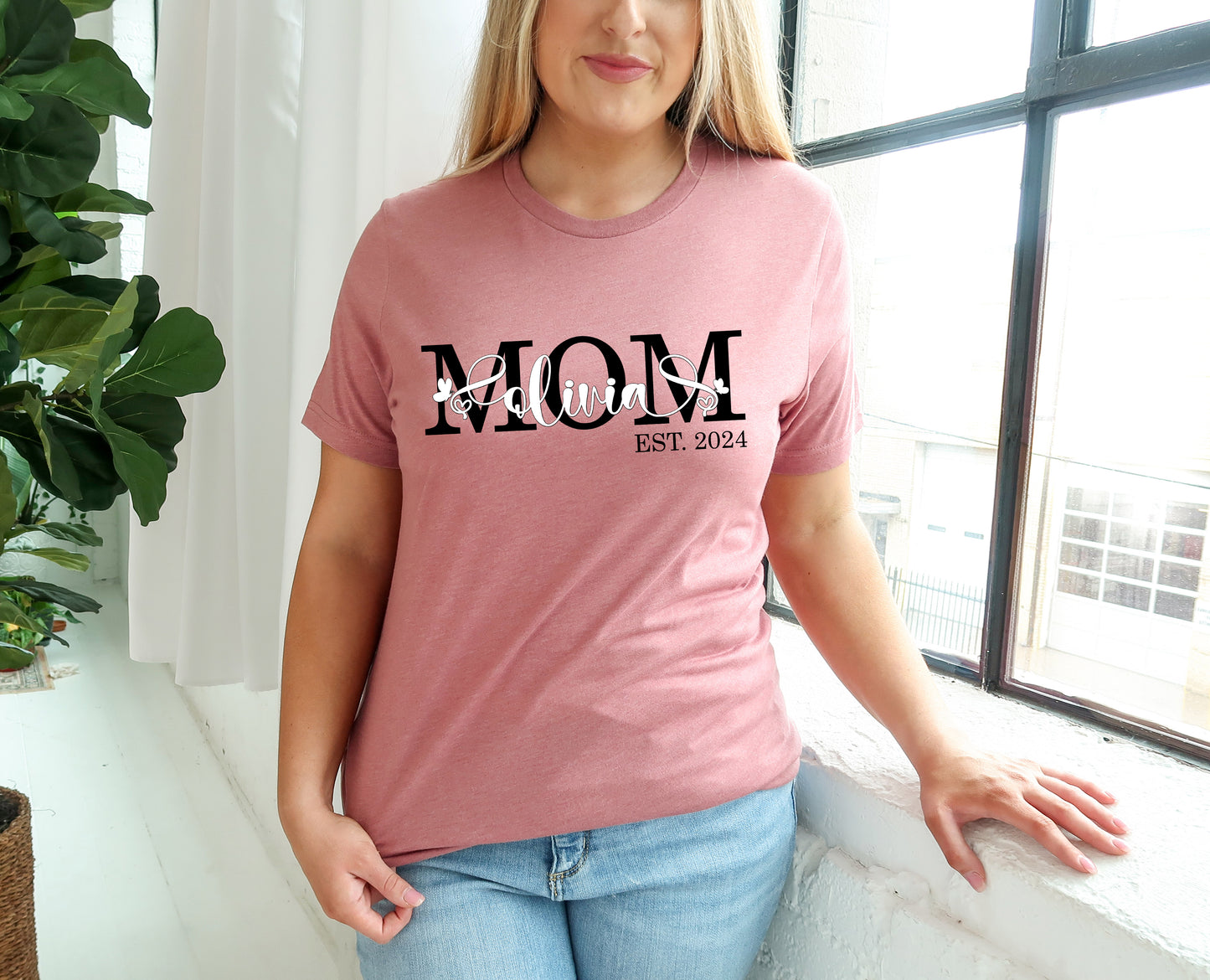 Personalized Mom Est Shirt, Custom Mom Shirts, Mother's Day Shirt-newamarketing