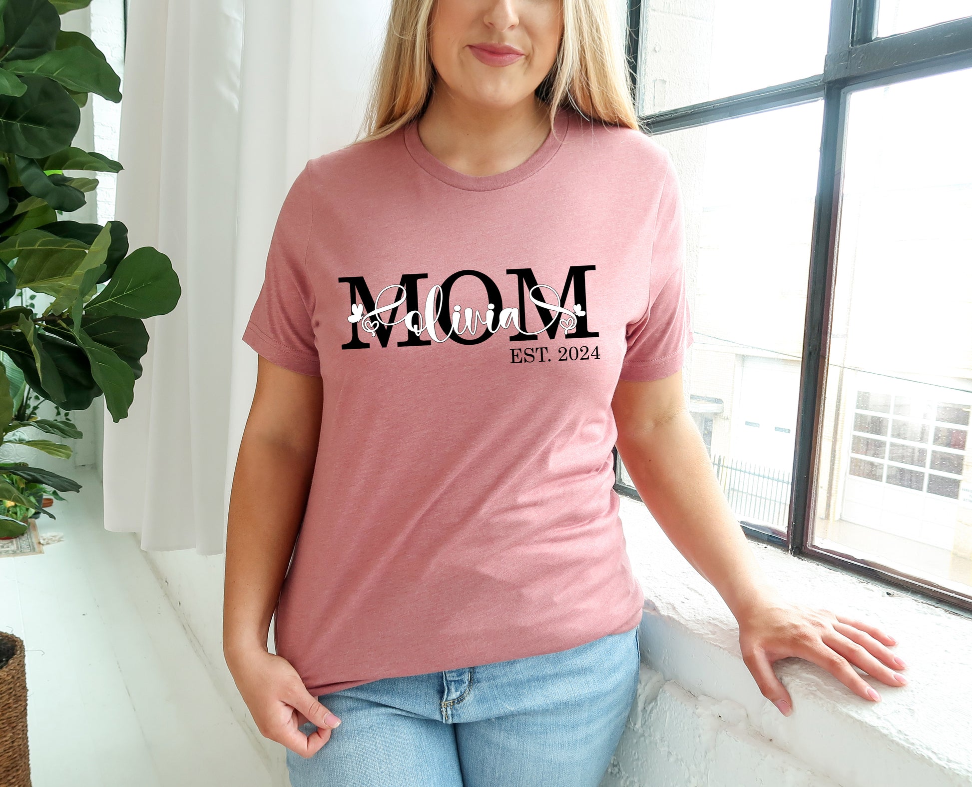 Personalized Mom Est Shirt, Custom Mom Shirts, Mother's Day Shirt-newamarketing