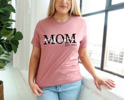Personalized Mom Est Shirt, Custom Mom Shirts, Mother's Day Shirt-newamarketing
