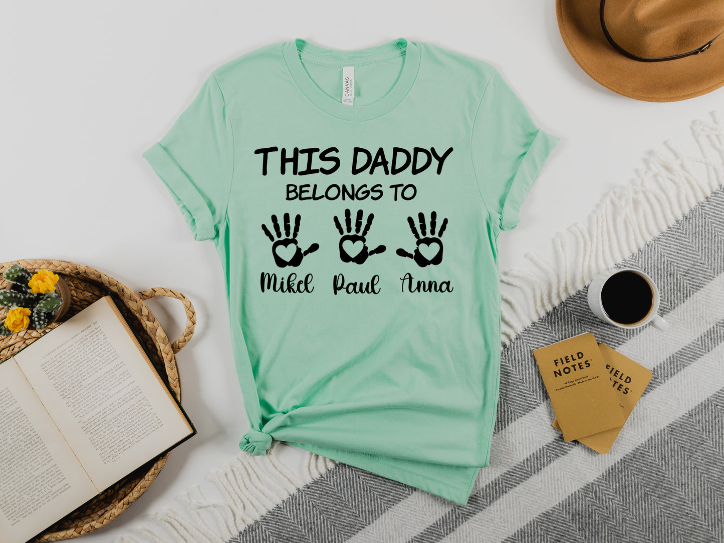 This Daddy Belongs to Shirt, Custom Kids Name Shirt, Custom Dad Shirt-newamarketing