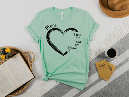 Custom Mimi Shirt, Mimi Heart Shirt, Custom Mother's Day Shirt-newamarketing