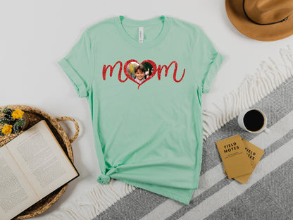 Custom Photo Mom Shirt, Mother Day Photo Shirt, Custom Mama Shirts-newamarketing