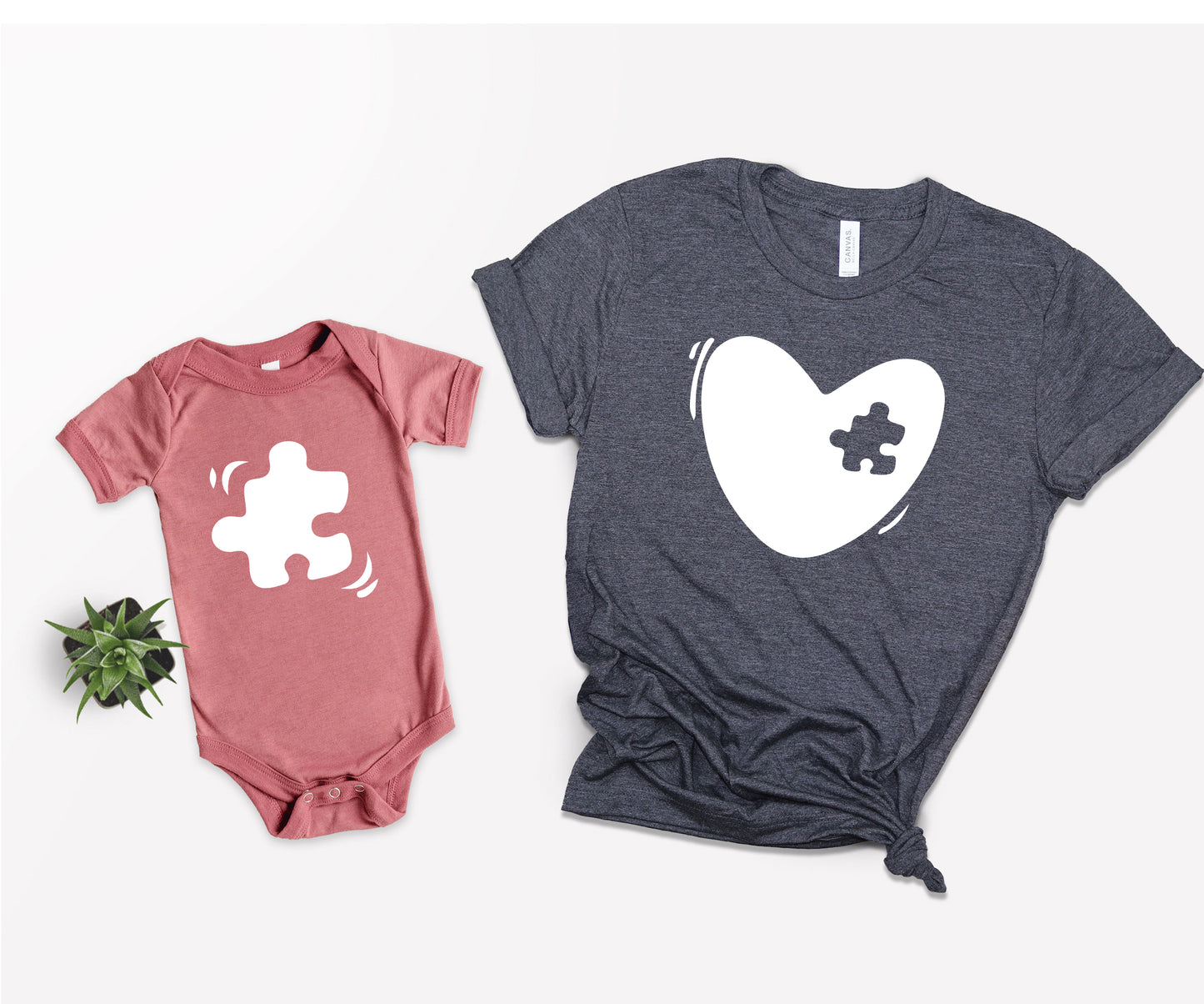 Mommy And Me Matching T-Shirts, Heart Missing Piece, Coming Home Outfit-newamarketing