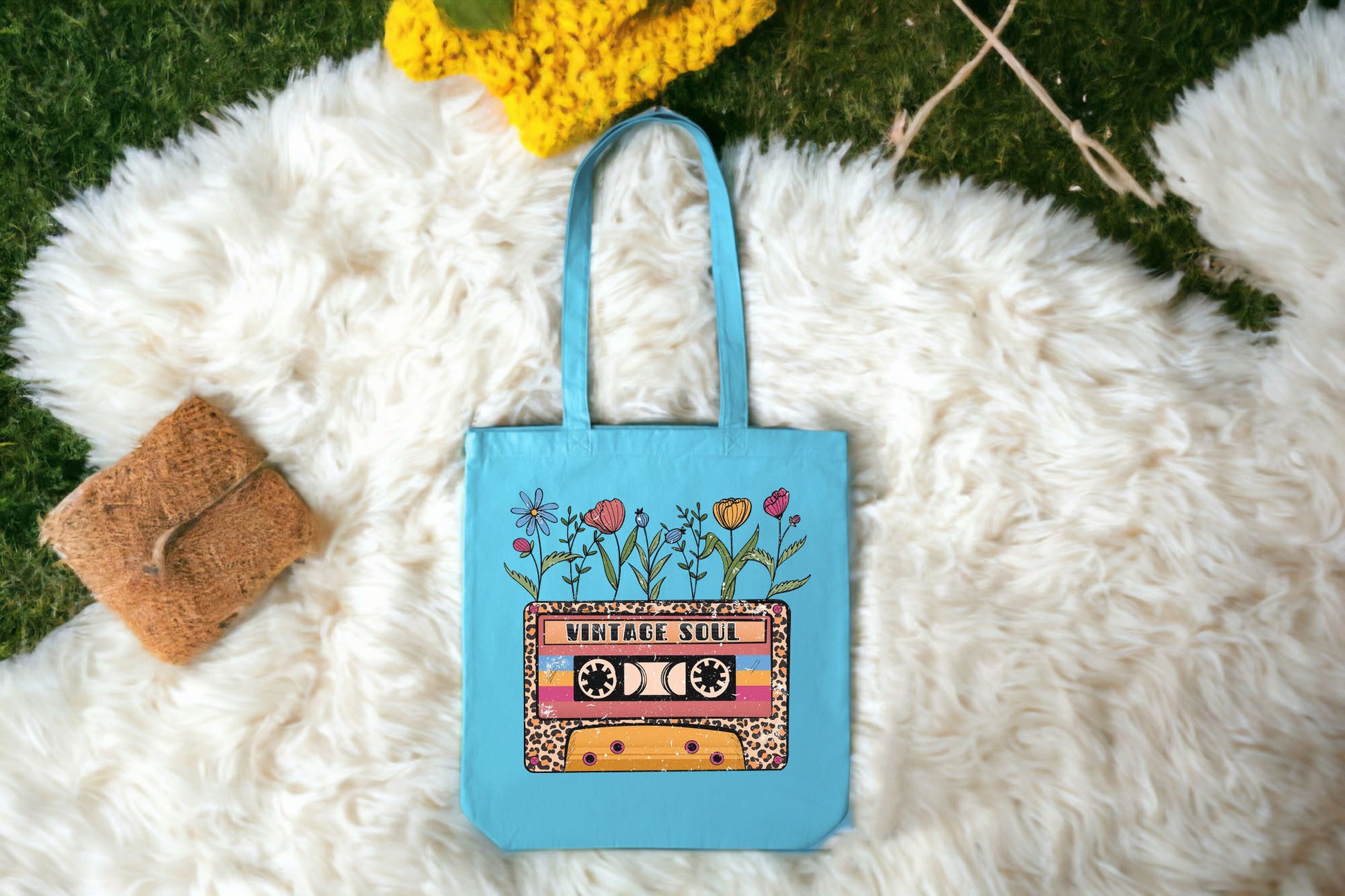 Cassette Tote Bag, Music Lover Gift, Vintage Soul, Boho Tote Bag-newamarketing