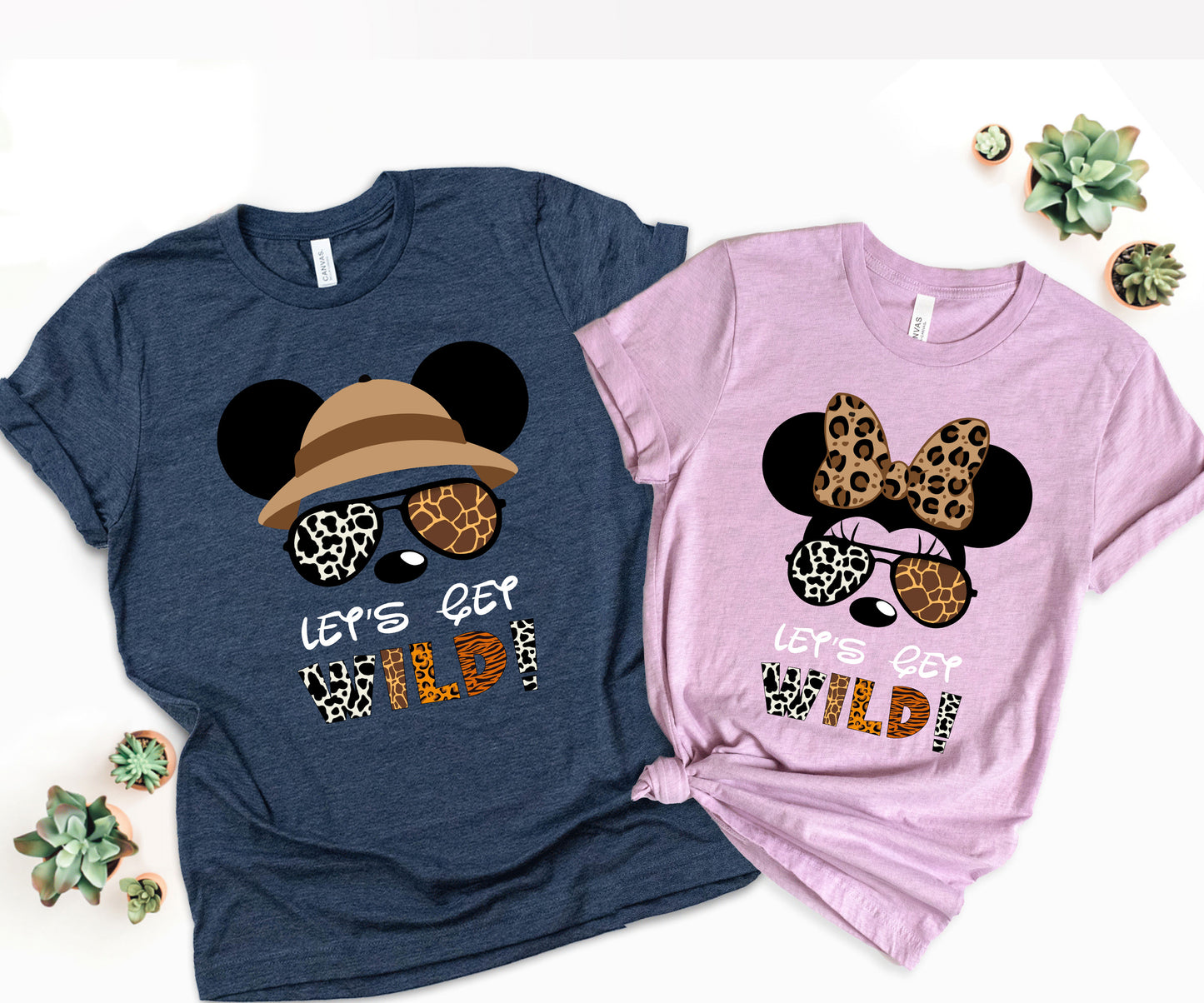 Let's Get Wild Shirts, Minnie and Mickey Matching Shirts, Disney Safari Shirts