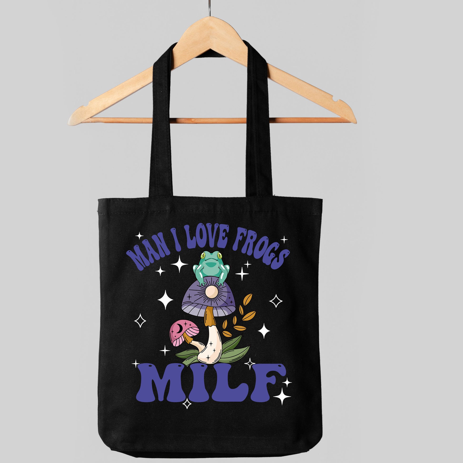 Man I Love Frogs, Mushroom Tote Bag, Frog Tote Bags-newamarketing