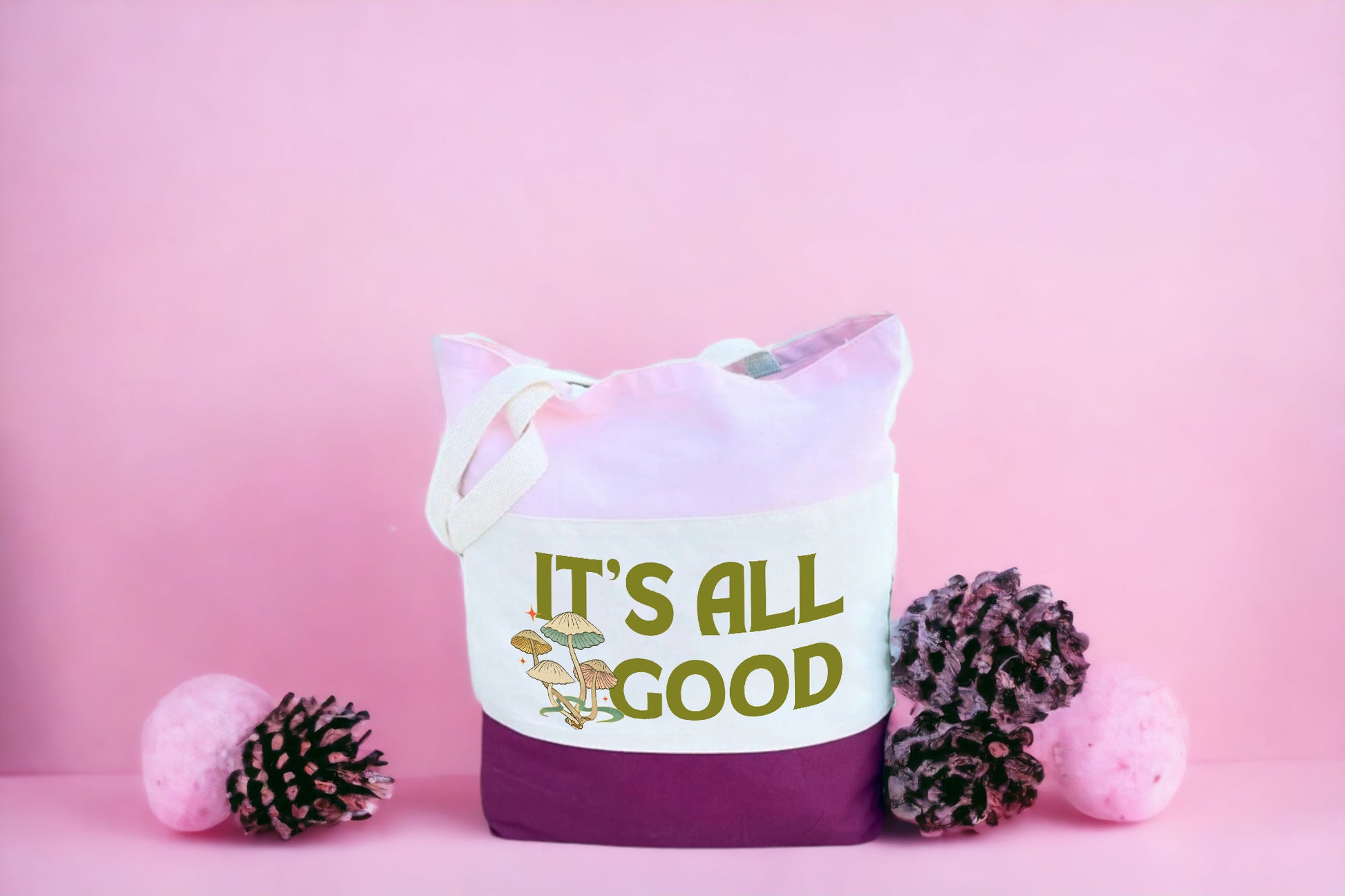 It's All Good Tote Bag, Inspirational Bag, Tri Color Tote Bag-newamarketing