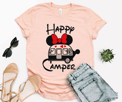 Happy Camper Shirt, Disney Camp Shirts, Funny Camping Shirt-newamarketing