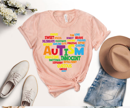 Love Autism Shirt, T-Shirts Autism Awareness, Heart For Autism-newamarketing