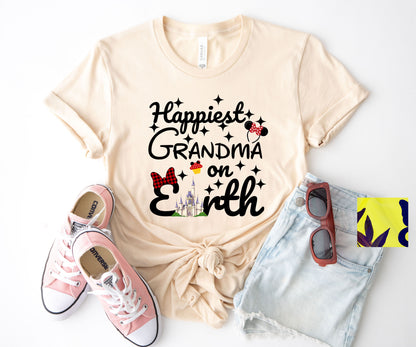 Happiest Tees On Earth, Disney Grandma Shirt, Disney Family Shirts-newamarketing