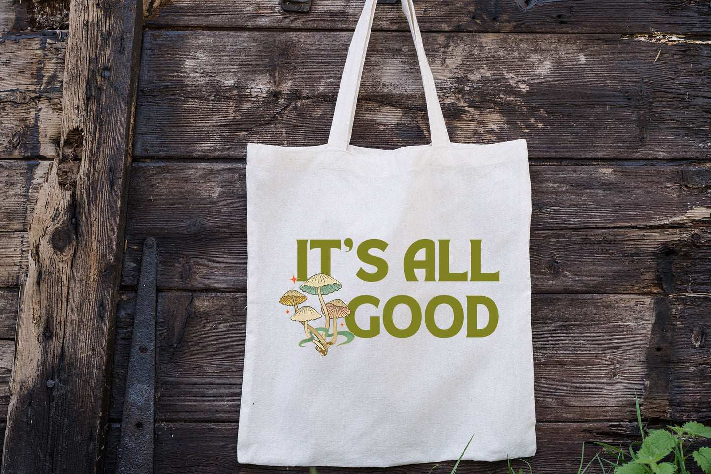 It's All Good, Aesthetic Tote Bag, Inspirational Bag, Canvas Tote Bag-newamarketing
