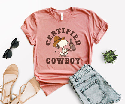 Snoopy Cowboy Shirt, T-Shirt Cowboy, Certified Shirt-newamarketing
