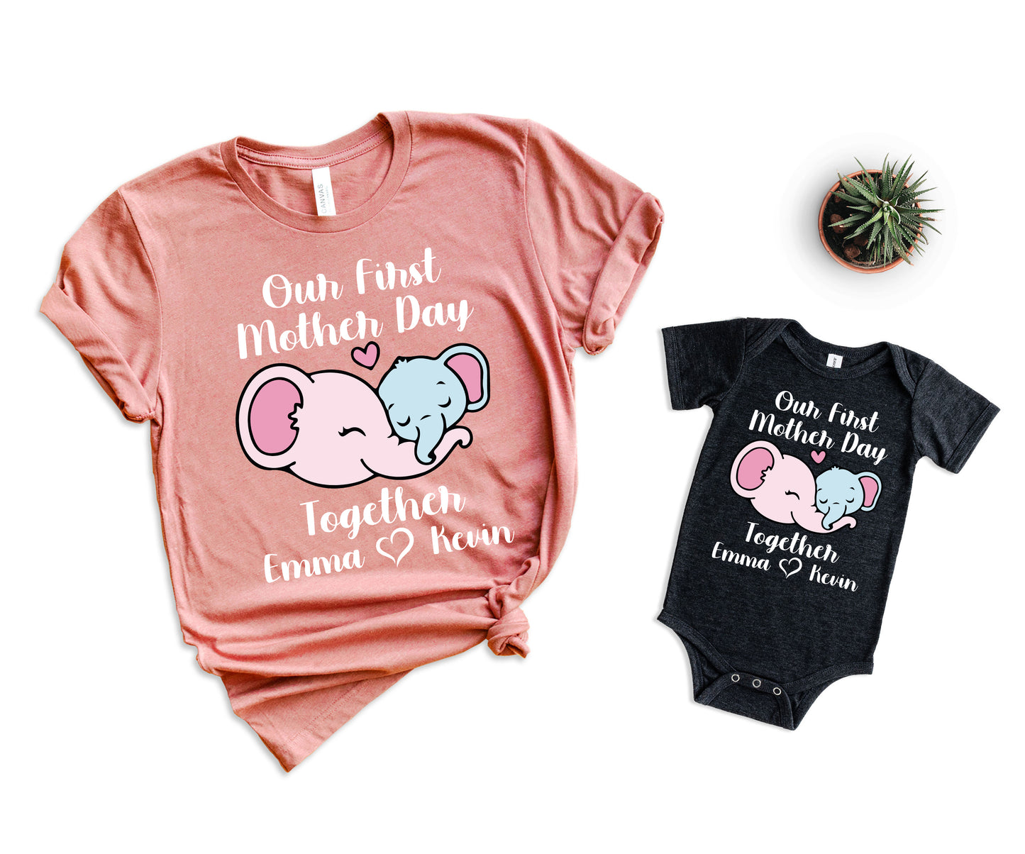 Our First Mother's Day Shirts, Mothers Day Shirt, Elephant Mommy Shirt-newamarketing
