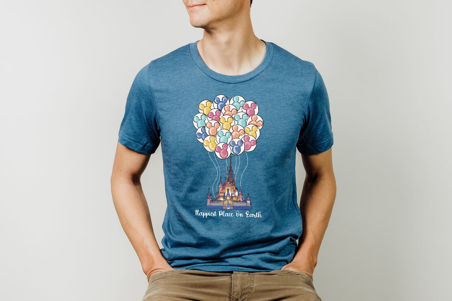 Happiest Place on Earth Shirt, Mickey Balloon Shirt, Disney Castle Shirt-newamarketing