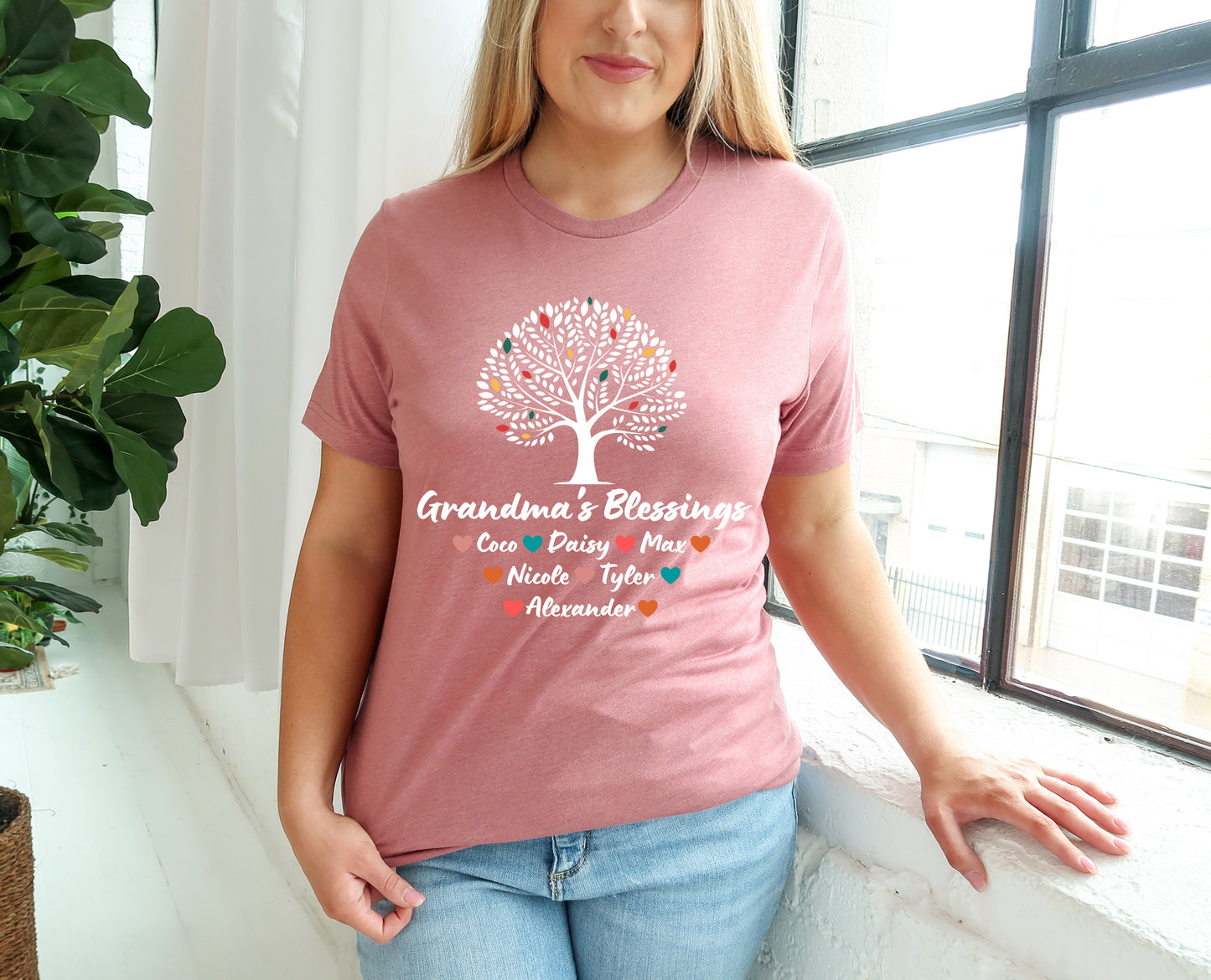 Custom Grandma Shirt with Grandkids Names, Grandma Tree Shirt, Grandma Shirt-newamarketing