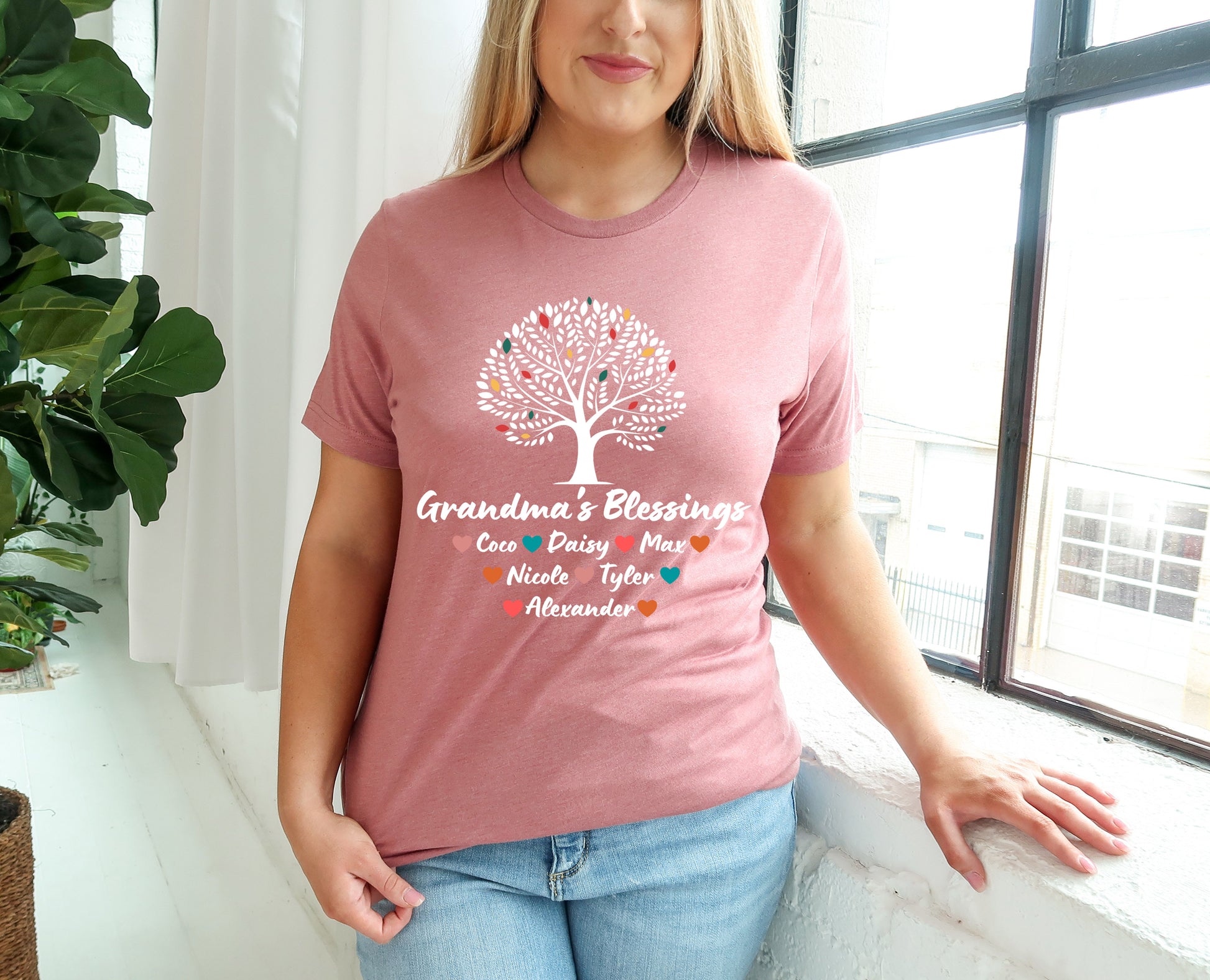Custom Grandma Shirt with Grandkids Names, Grandma Tree Shirt, Grandma Shirt-newamarketing