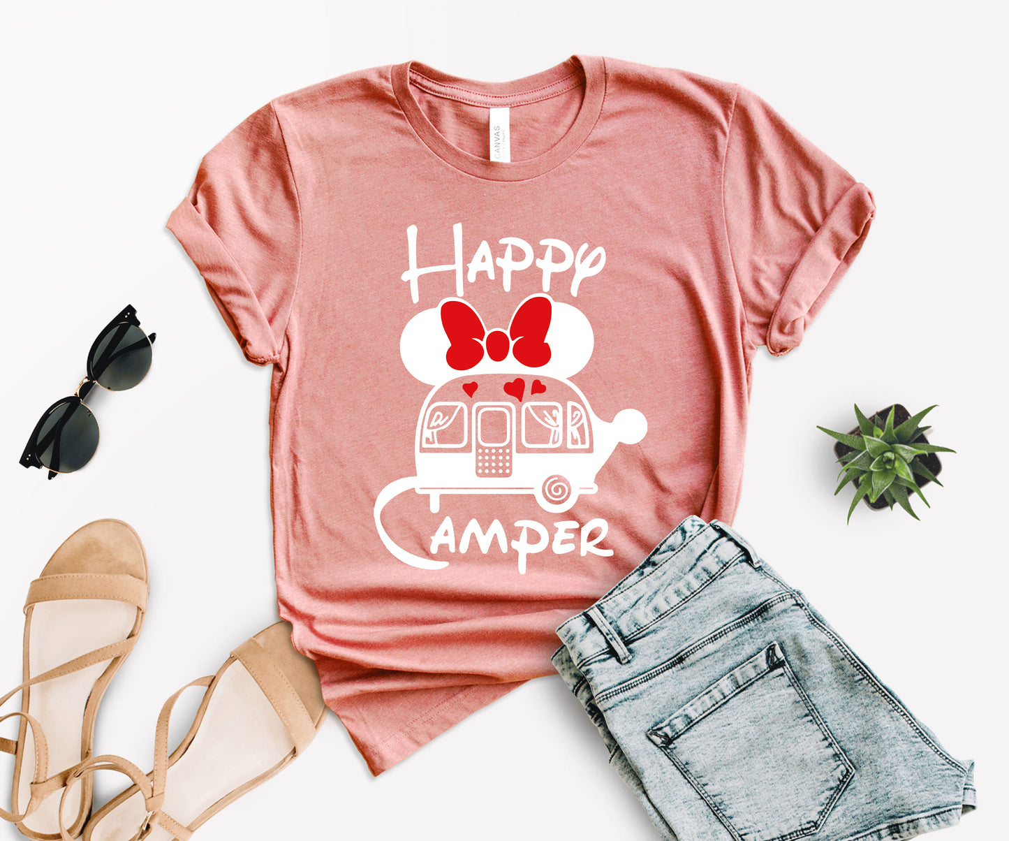 Happy Camper Shirt, Disney Camp Shirts, Funny Camping Shirt-newamarketing