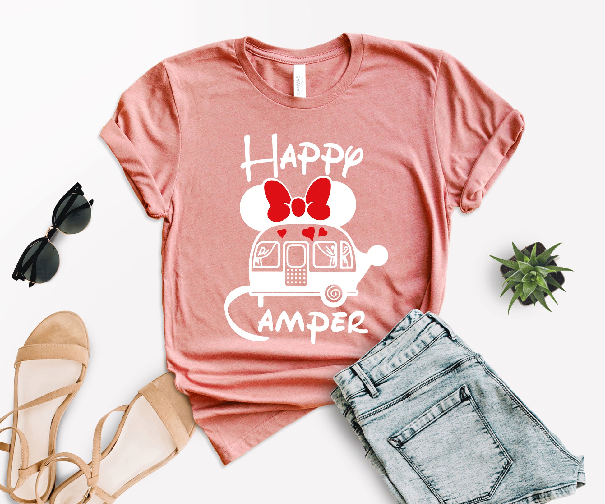 Happy Camper Shirt, Disney Camp Shirts, Funny Camping Shirt-newamarketing