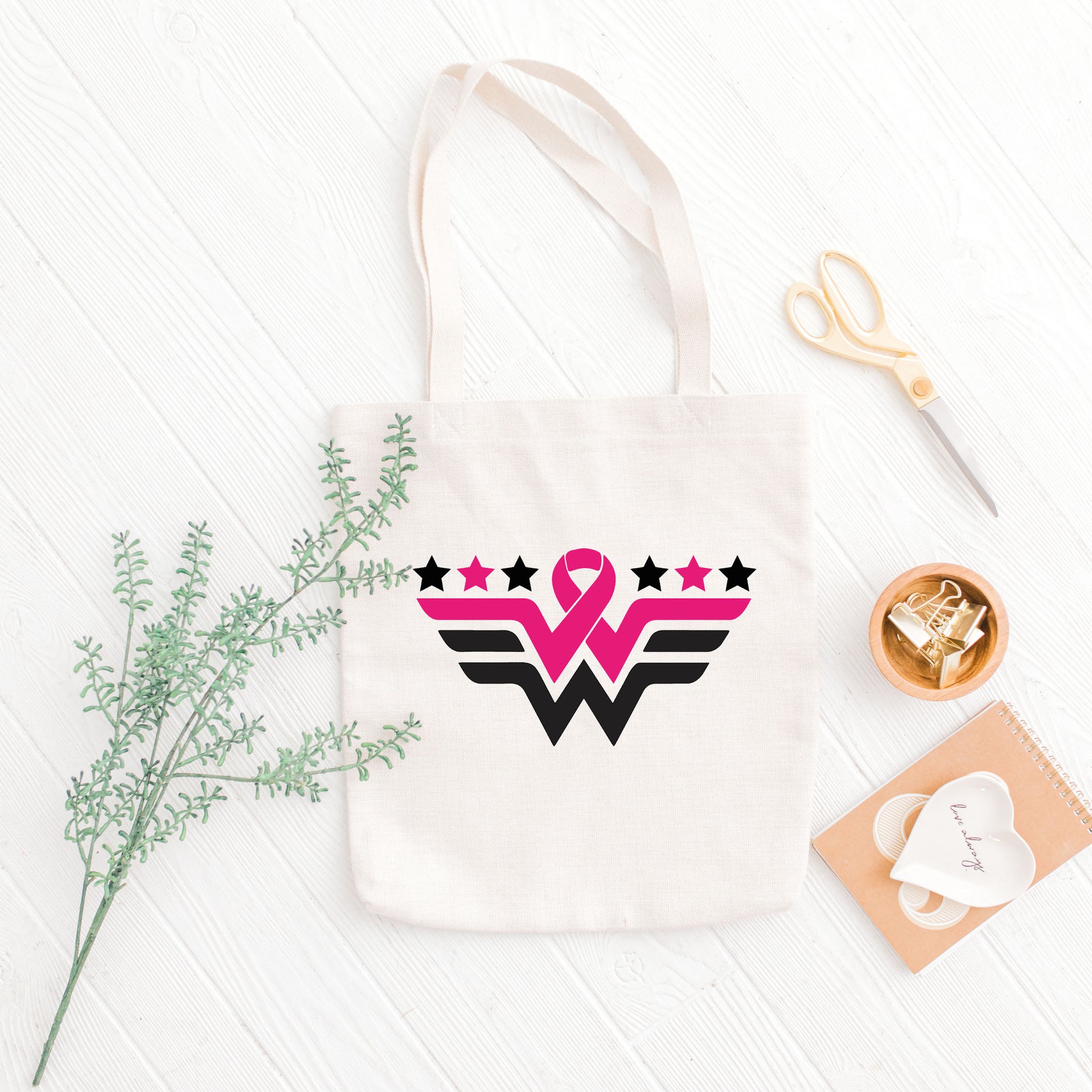 Brest Cancer Pi̇nk Ribbon Tote Bag, Pink Ribbon Bag, Tote Canvas Bags For Women-newamarketing