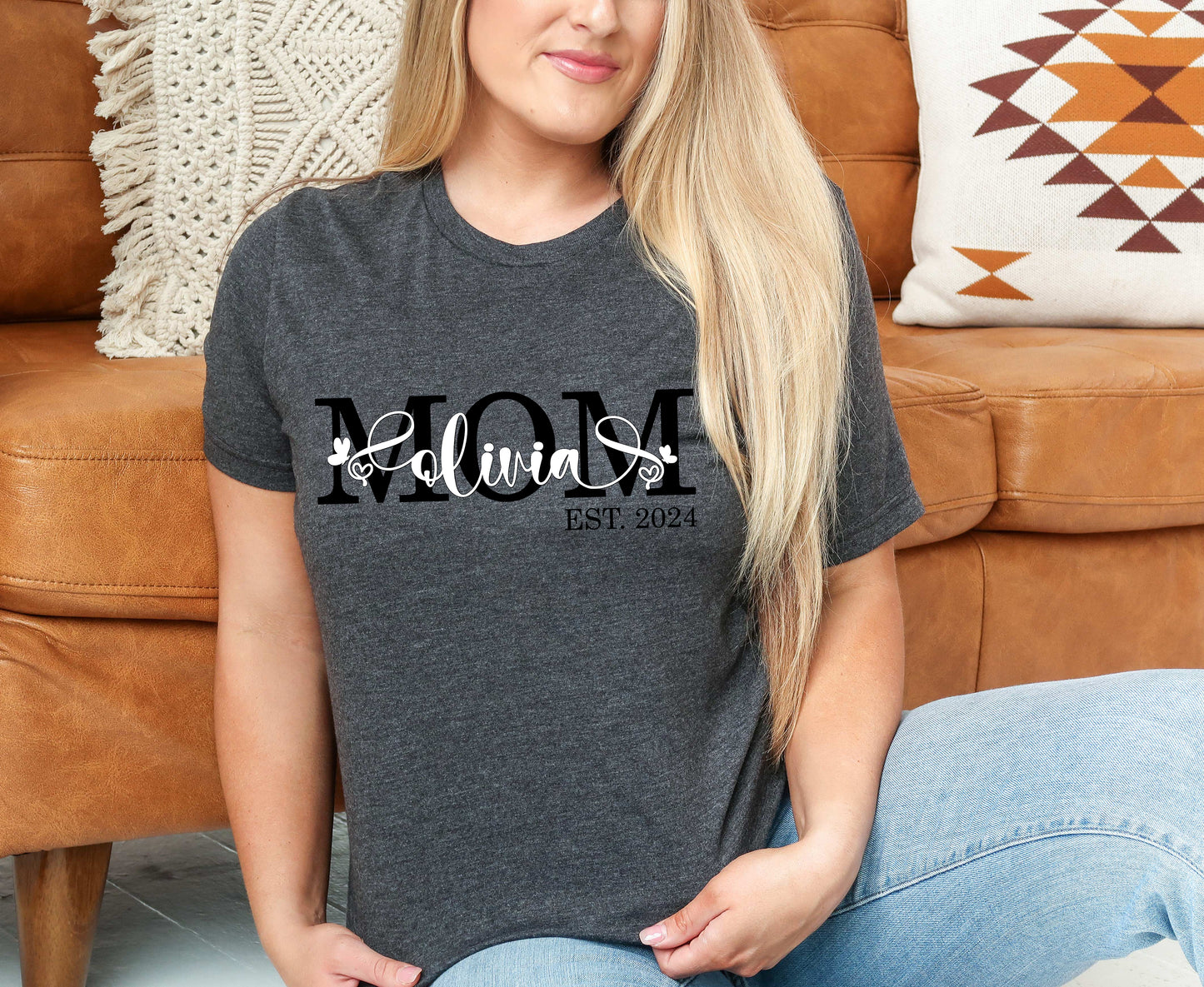 Personalized Mom Est Shirt, Custom Mom Shirts, Mother's Day Shirt-newamarketing