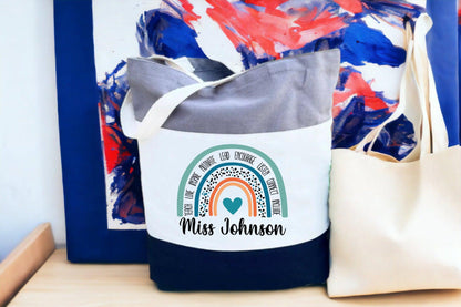 Personalised Teacher Bag, Custom Teacher Tote Bag - newamarketing