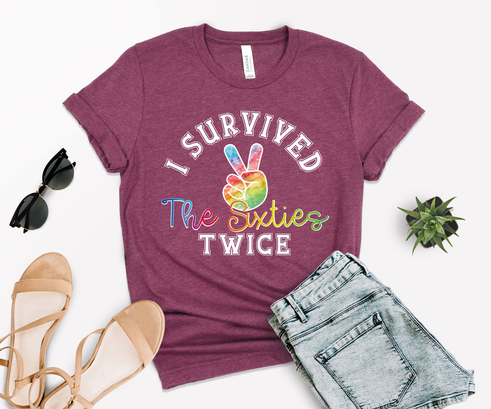 I Survived The 60s Twice T-Shirt, 60th Birthday T-Shirt, Birthday Shirts-newamarketing