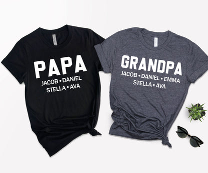 Custom Grandpa Shirt, Custom Father's Day Shirts, Custom Grandpa Dad Shirt-newamarketing