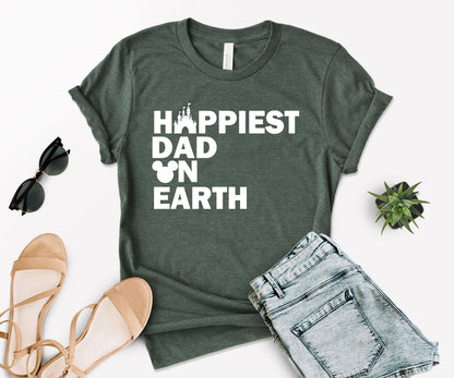 Happiest Dad on Earth Shirt, Earth Day Shirt, Happy Dad Shirt-newamarketing