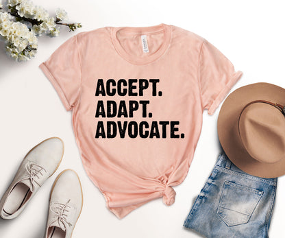 Accept Adapt Advocate, Autism Awareness T-Shirt, Autism Mom Shirt-newamarketing