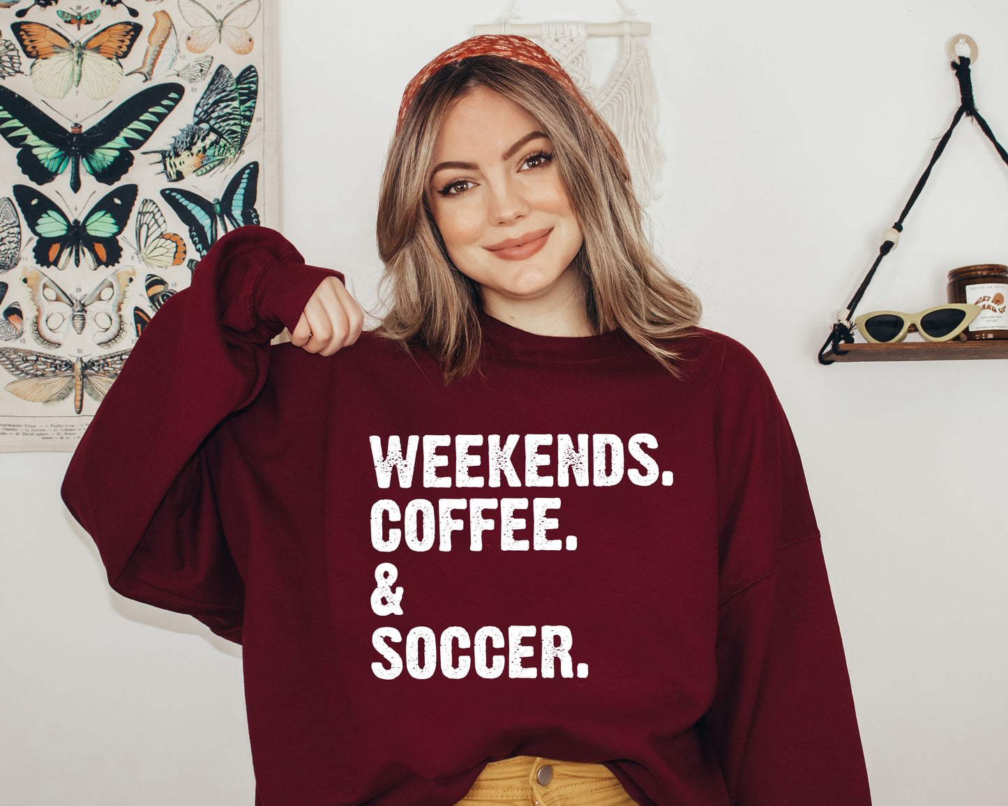 Weekends Coffee Soccer, Weekend Sweater, Soccer Sweater, Coffee Sweater, Mothers Day Gift-newamarketing