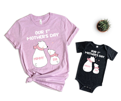 Our 1st Mother's Day Shirt, Custom Mom Matching Shirts, First Mothers Day Shirt-newamarketing