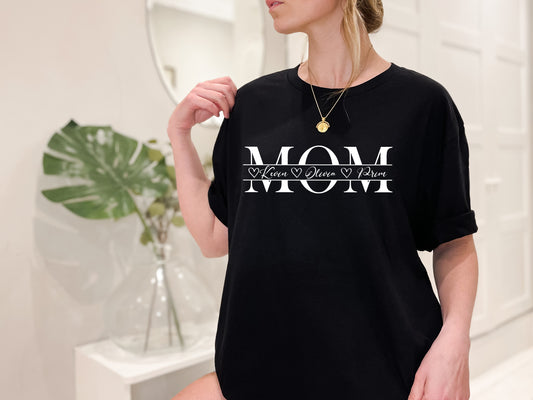 Mama Shirt with Kids Names, Personalized Mom Shirt, Names Mom Shirt-newamarketing