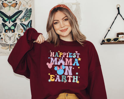 Happiest Mama on Earth, Womens Disney Sweater, Happiest Mom Hoodie-newamarketing