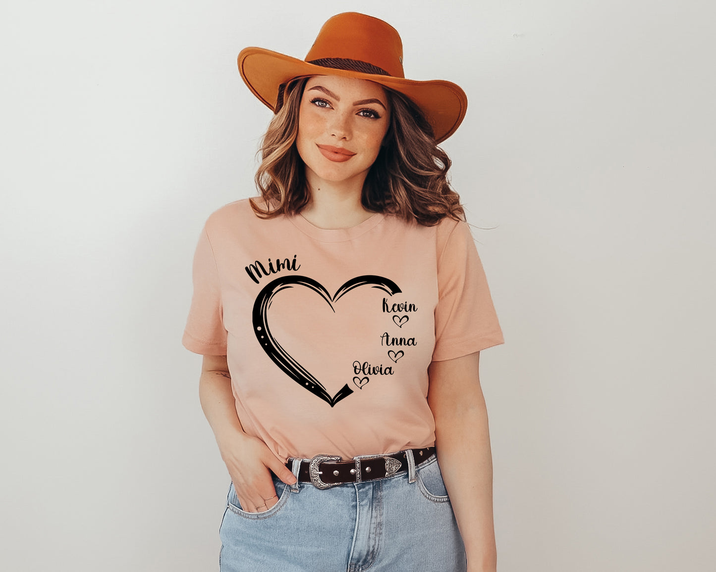 Custom Mimi Shirt, Mimi Heart Shirt, Custom Mother's Day Shirt-newamarketing