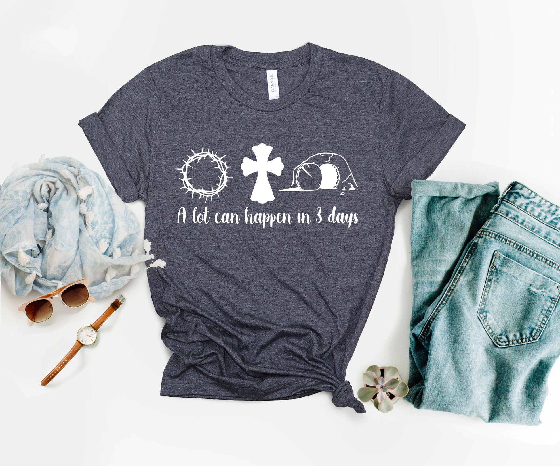 A Lot Can Happen In 3 Days T-Shirt, Jesus Easter Shirt, Teacher Gift For Easter-newamarketing
