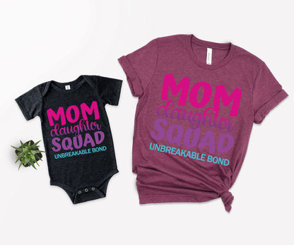 Mom Daughter Squad Shirts, A Mother and Daughter Bond Shirts, Mom Squad Shirts-newamarketing