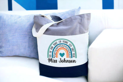 Personalised Teacher Bag, Custom Teacher Tote Bag - newamarketing