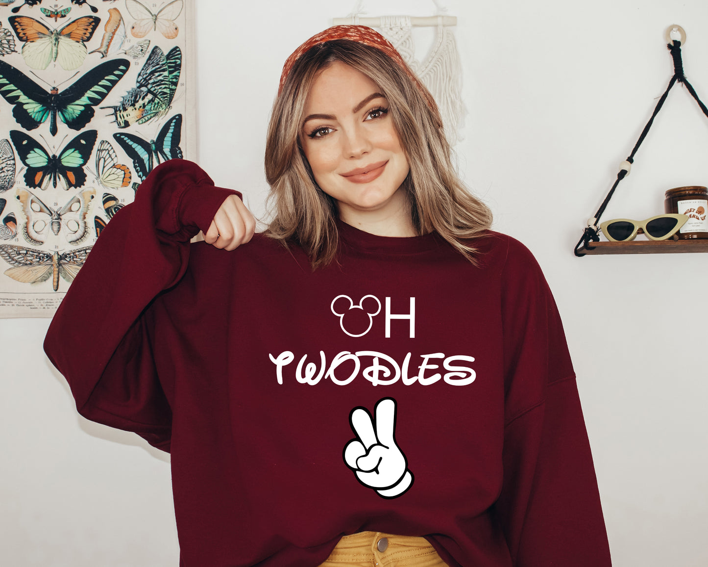 2nd Birthday Sweatshirt, Mickey Hand Sweatshirt, Vintage Mickey Mouse Hoodie-newamarketing
