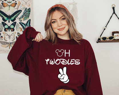 2nd Birthday Sweatshirt, Mickey Hand Sweatshirt, Vintage Mickey Mouse Hoodie-newamarketing