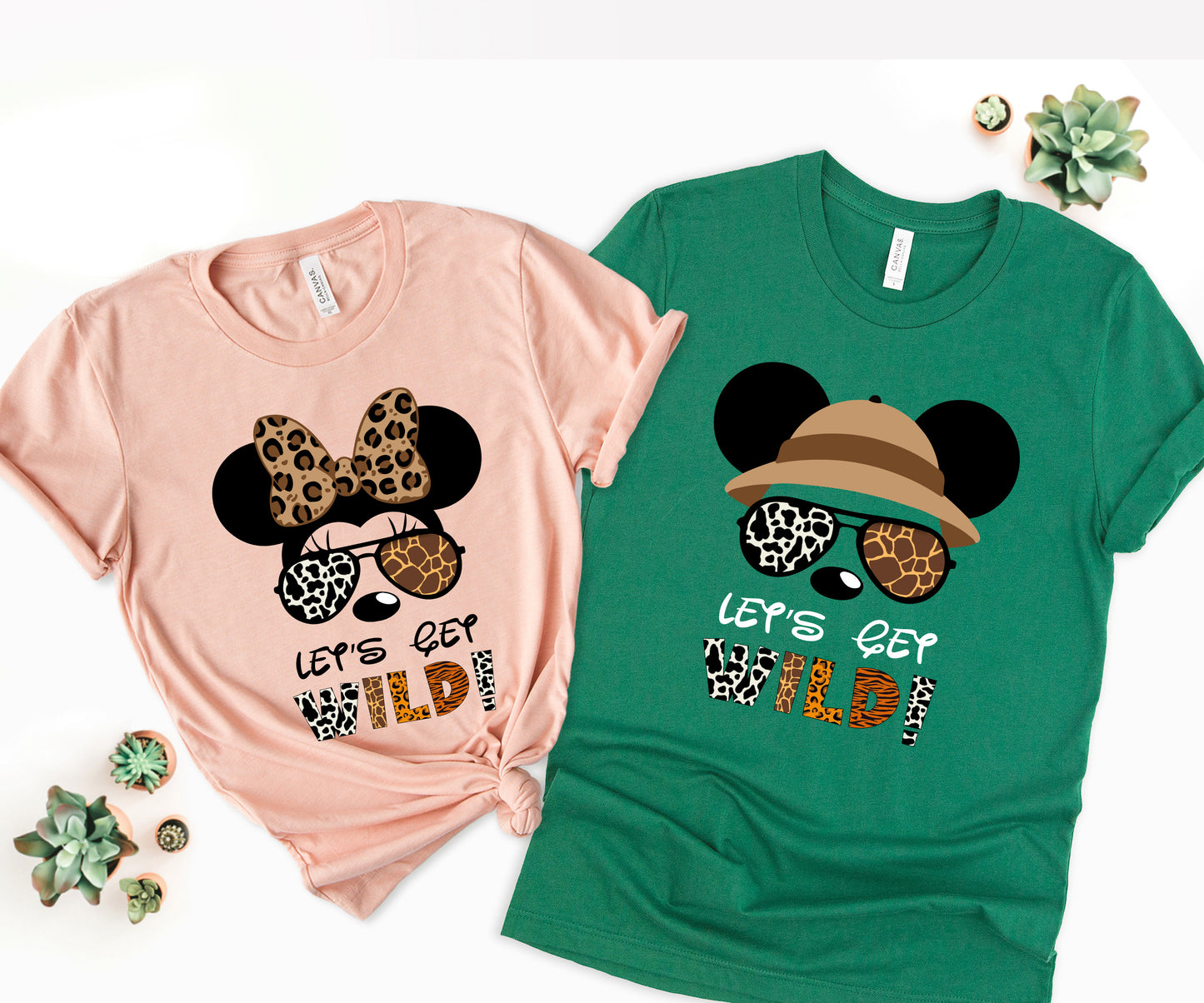 Let's Get Wild Shirts, Minnie and Mickey Matching Shirts, Disney Safari Shirts