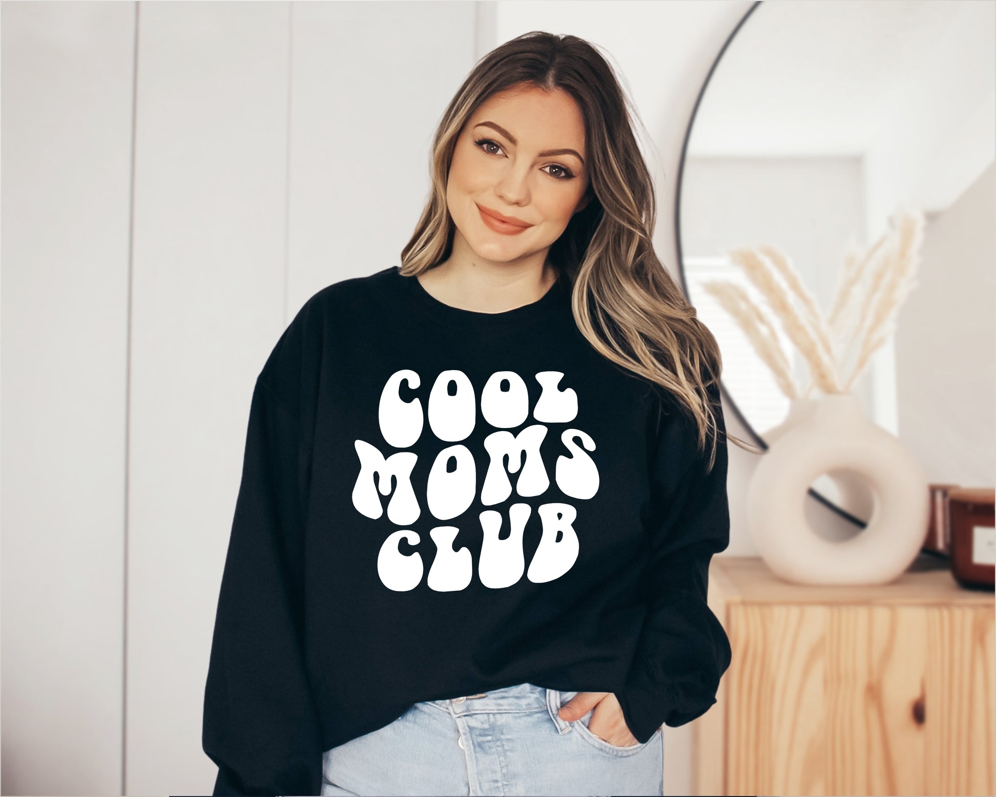 Cool Moms Club Sweatshirt, Cool Mom Hoodie, Pregnancy Ugly Sweater-newamarketing