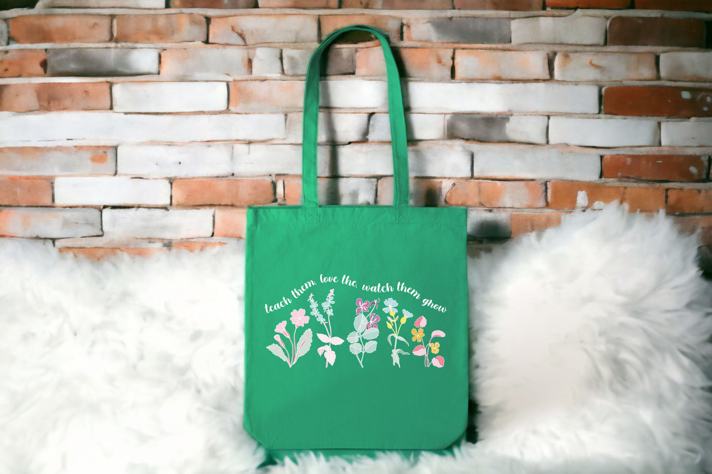 Teach Them Love Them Watch Them Grow, Vintage Floral Bag, Tote For Teachers-newamarketing