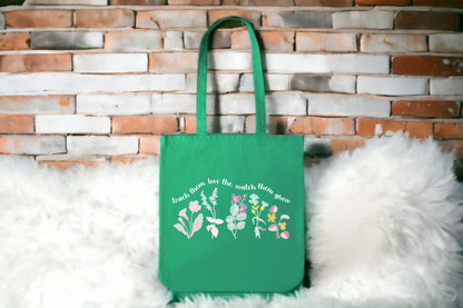 Teach Them Love Them Watch Them Grow, Vintage Floral Bag, Tote For Teachers-newamarketing