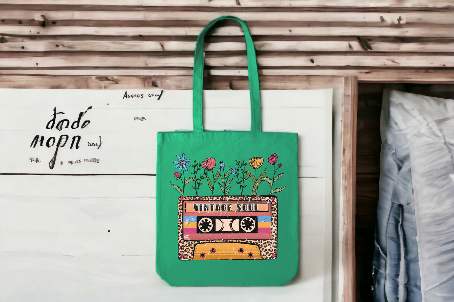 Cassette Tote Bag, Music Lover Gift, Vintage Soul, Boho Tote Bag-newamarketing