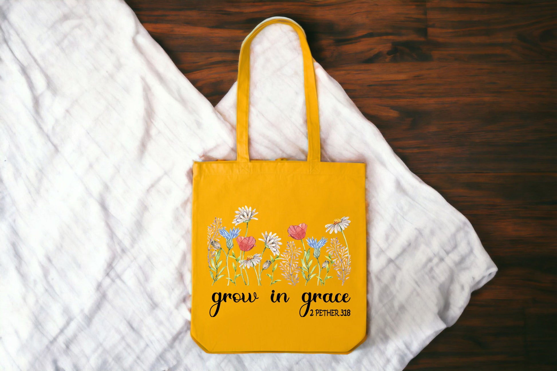 Floral Tote Bag, Christian Tote Bag, Tote Bag Flower-newamarketing