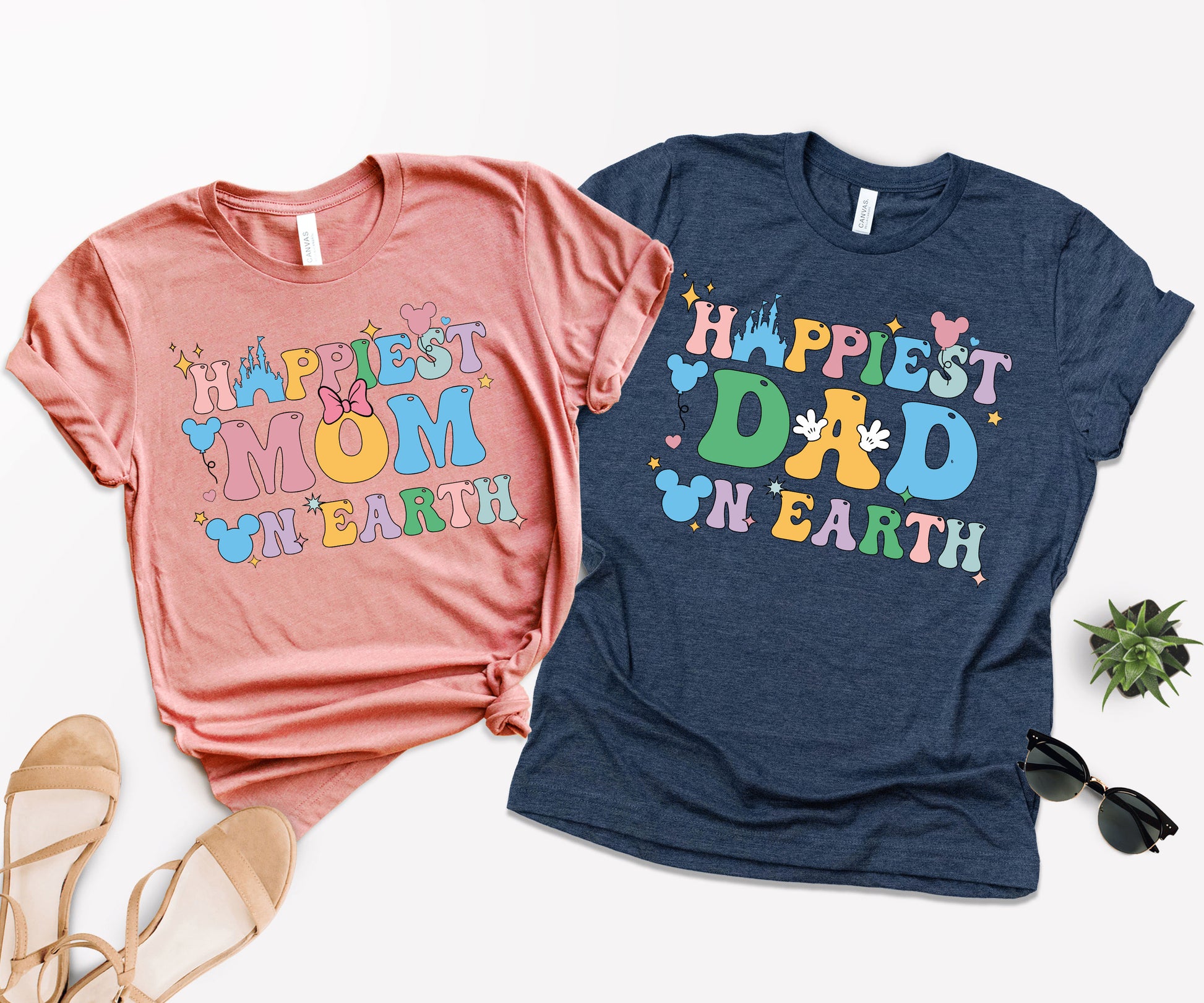 Happiest Mom on Earth Shirt, Happiest Dad Shirt, Disney Family Tees-newamarketing