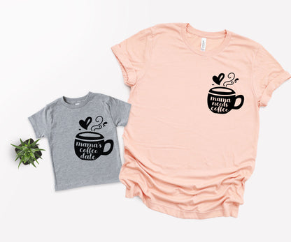 Mama Needs Coffee Shirt, Cute Coffee Shirt, Mommy And Me T-Shirt-newamarketing