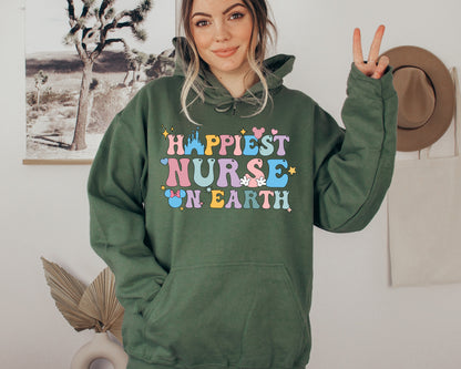 Happiest Place on Earth Sweatshirt, Hoodie for Nurse, Nurse Sweatshirt-newamarketing
