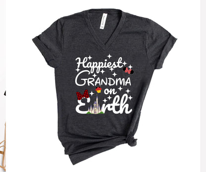 Happiest Tees On Earth, Disney Grandma Shirt, Disney Family Shirts-newamarketing